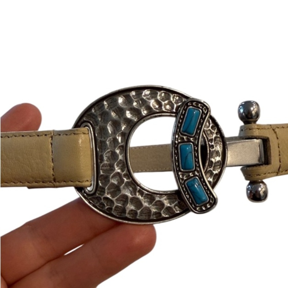 ‼️ SALE ‼️ Western Cowgirl Genuine Leather Tan Belt with Silver Buckle